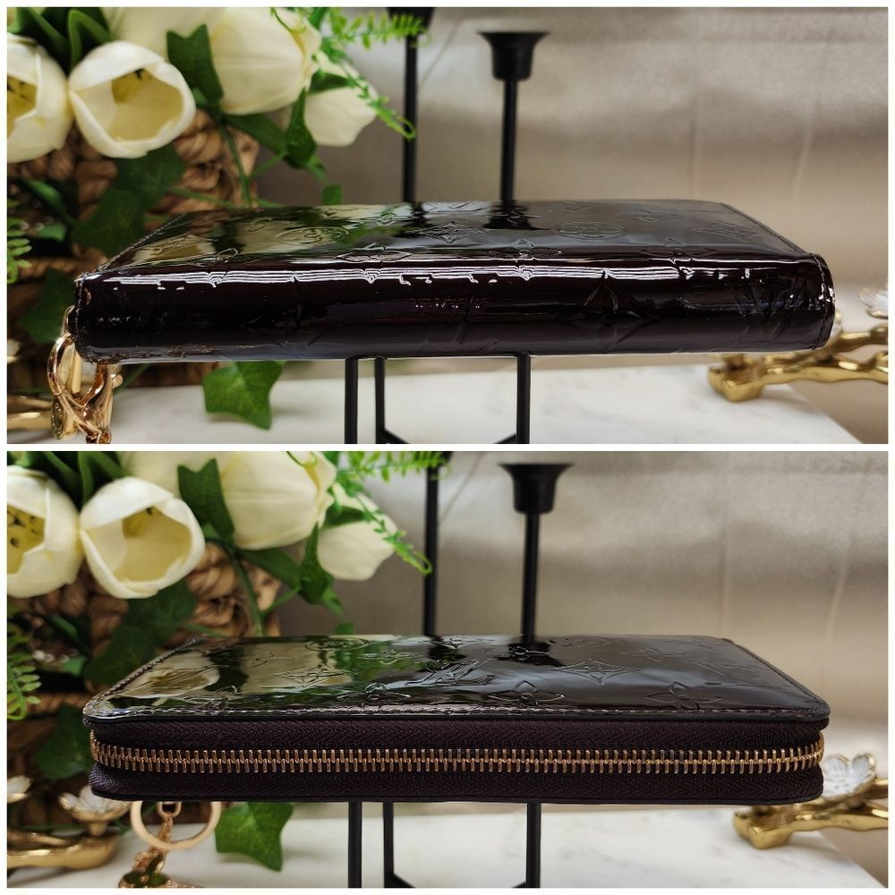Authentic Louis Vuitton Vernis Amarante Zipper Wallet w/ Dust Bag and Box - Picture 6 of 17